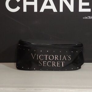 Victoria’s Secret Cosmetic Travel Bag with Studs VS Makeup Bag Makeup Tote 🆕